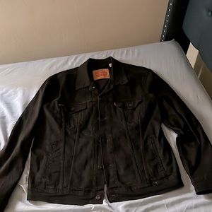 Levi all black denim jean jacket